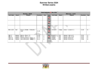Summer 2024 Exam Timetable – Provisional