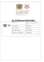 16-19 Bursary Fund Policy 2023-2024