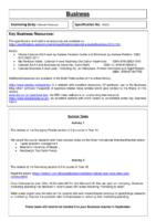 Business – Summer Transition Task