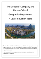 A-Level Summer Induction Geography Tasks 2024 (2)