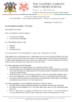 UCAS – Update Letter