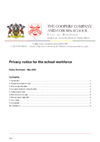 Privacy Notice Workforce