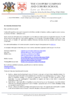 Admissions Tests Letter 2025