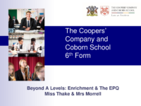 Presentation 4: Beyond A Levels
