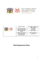 Work Experience Policy