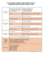2027 – 2028 Term Dates